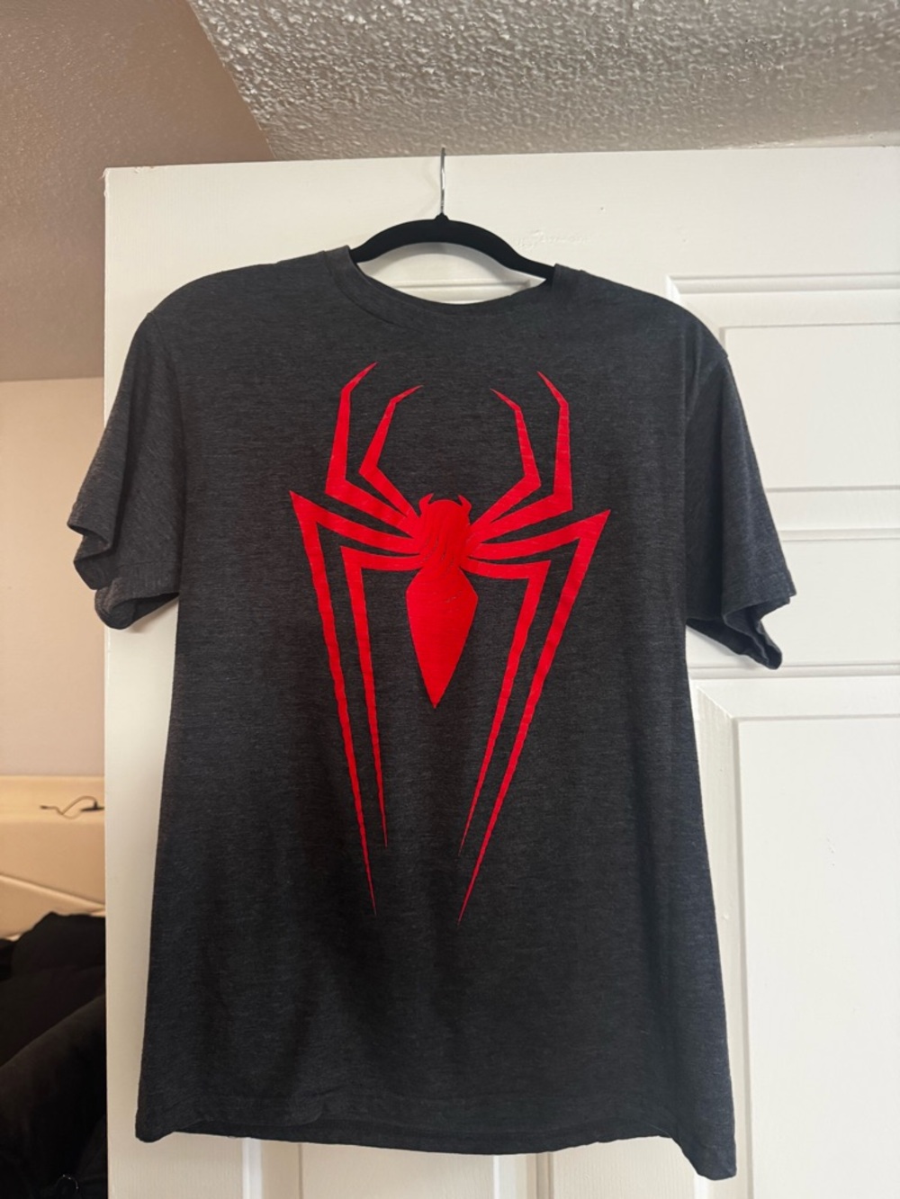 Charcoal Graphic Spider-Man Logo T-Shirt